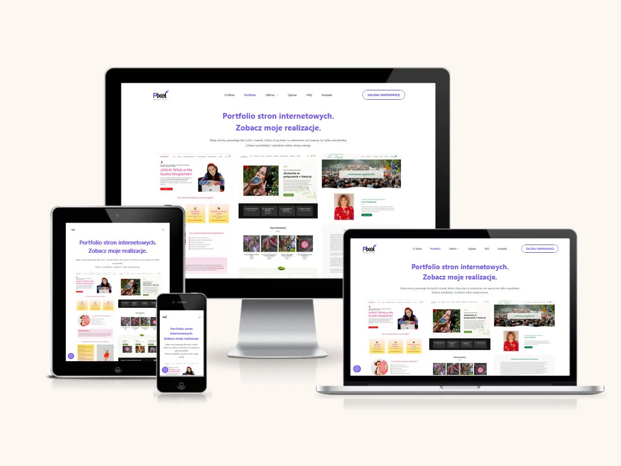 Zrzut ekranu strony - Portfolio stron internetowych PixelPerfectSites.